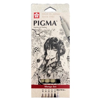 Sakura Pigma Micron Pen Set 6pc - Manga Set