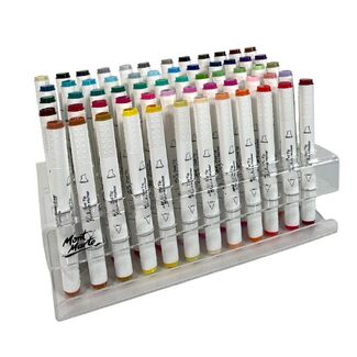 Mont Marte Dual Tip Alcohol Art Marker Full Set - 61 Piece Kit with Stand