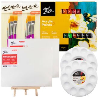 Paint and Sip Kit for Two Large Canvas Date Night Set 38pc