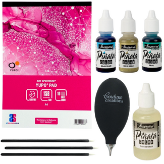 Alcohol Ink Beginner Essentials Kit | Fluid Dye Inks Art Starter Set
