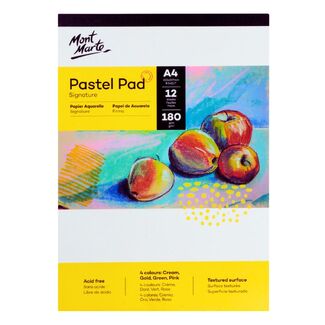 Mont Marte Pastel Pad Acid Free 4 Colour A4 180gsm 12 Sheet