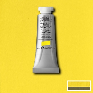 Winsor & Newton Designers' Gouache Colour 14ml S1 - Lemon Yellow