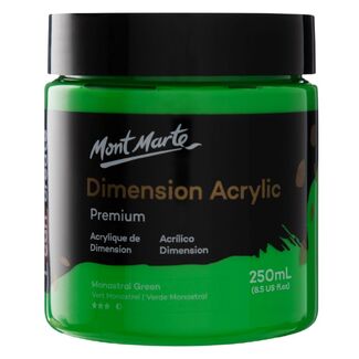 Mont Marte Dimension Acrylic Paint 250ml Pot - Monastral Green