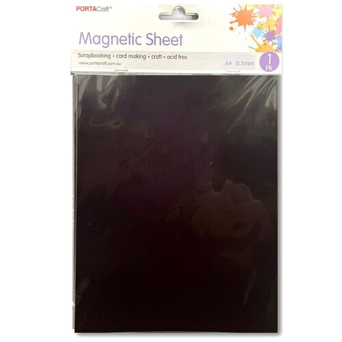 4 x A5 Magnetic Sheets 0.5mm for Crafts, Die Storage and Signs