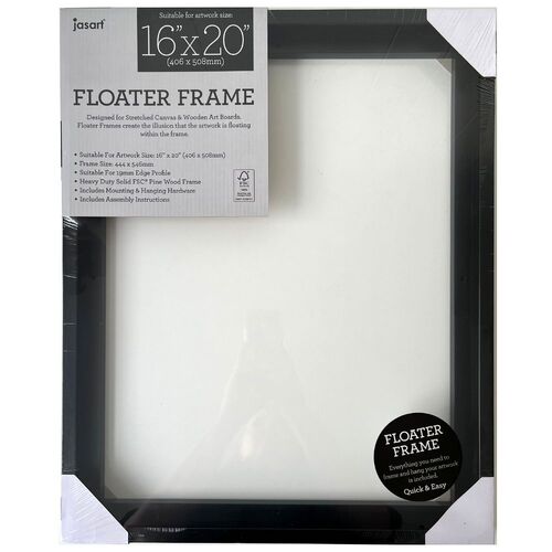 Jasart Thin Edge Floater Frame 16x20 inch - Black