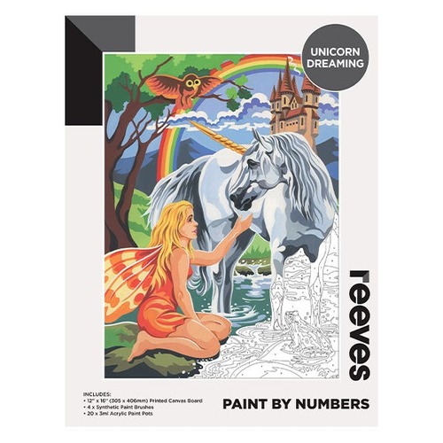 Paint By Numbers Canvas Art Draw Artist Painting Oil Kit Home Decor Unicorn  Kids