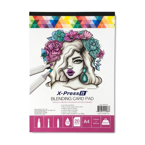 X-Press It Blending Card 8.5 X 11” Created to use w Alcohol Markers 125  Pack B5