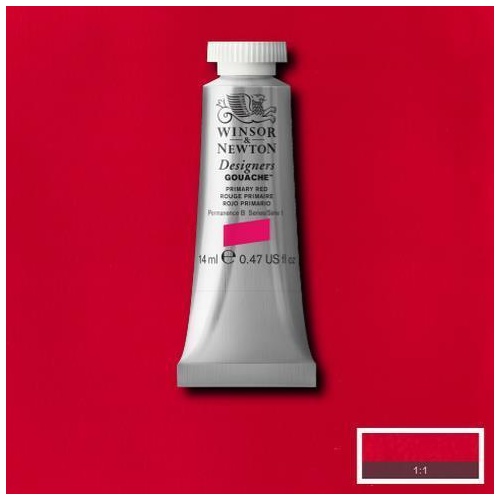 Winsor & Newton Designers Gouache - Winsor Red, 14 ml tube