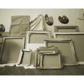 Why do Artists' use stretched canvas? image
