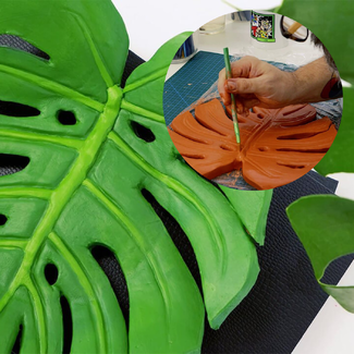 How to make a Monstera leaf bowl using air dry clay image