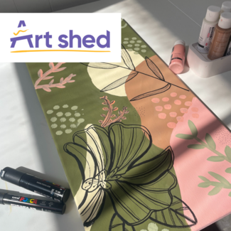 Create a Mixed Media 'Summer Vibes' Artwork with Acrylic Paint and Posca image
