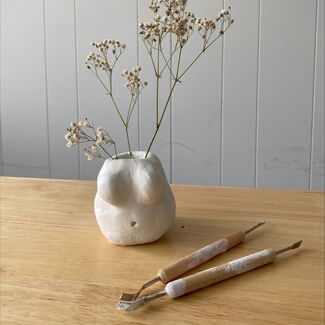 How to make a Body Vase from Air Dry Clay image