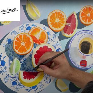 How to paint a still life with acrylic paint image