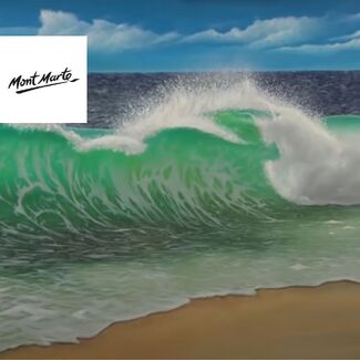 How to paint a realistic wave using Water Mixable Oil Paints image