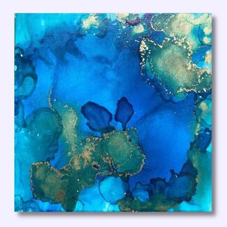 How to apply alcohol inks to canvas image