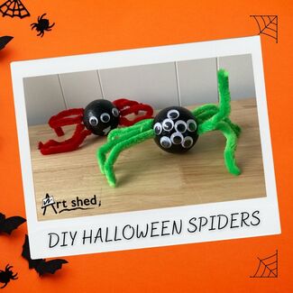 Halloween DIY: How to make creepy Spiders! image