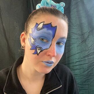 Blue Monster Face Paint Tutorial image